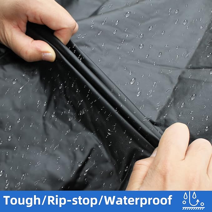 RV Tire Covers 4 Pack, Waterproof Thickening Leather Tire Cover for RV Wheel Trailer Camper, Universal Fits Tire Diameters 33-35 inches, Black