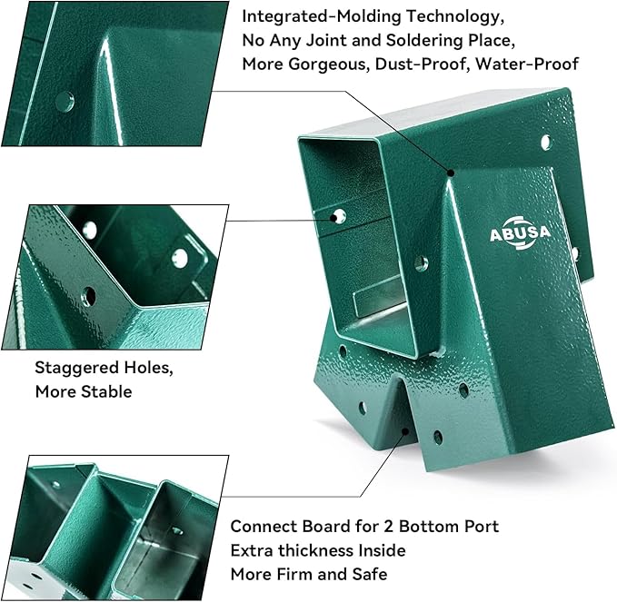 Heavy Duty Swing Sets Brackets Including 2 Green A-Frame Swing Set Brackets and 4 Swing Hangers for Playground Equipment Mounting Parts Hardware Included (Light Green)