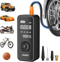 Tire Inflator Portable Air Compressor - 4X Faster Inflation, 150PSI Air Pump for Car Tires with Digital Pressure Gauge/LED Light, 20000mAh Portable Tire Inflator for Car, Moto, Bike, Ball, etc(Black)