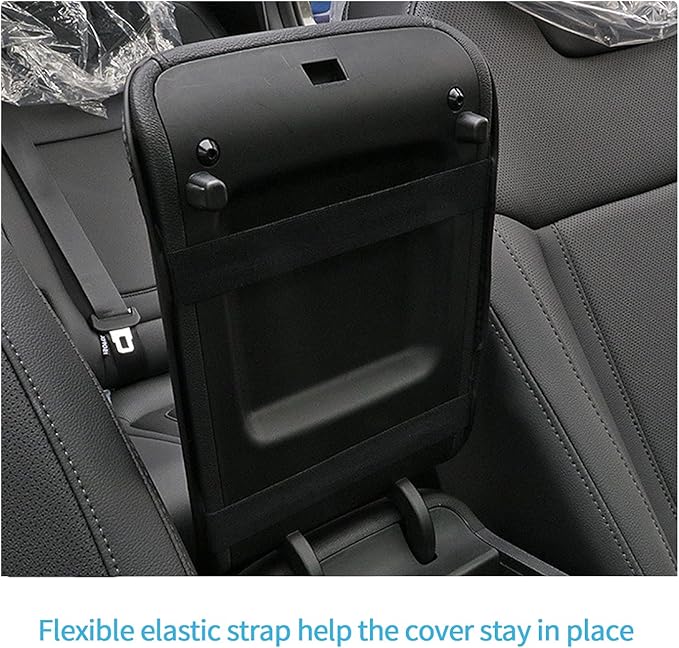 CDEFG for Santa Cruz 2022 2023 Pickup Truck Center Console Cover Armrest Cover Console Pad Arm Rest Seat Box Cover Leather Protector for 2022 Santa Cruz Car Interior Accessories (Black)