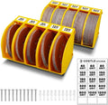 5 Inch Professional Sanding Discs Storage Bins - 10 Bins Set for Efficient Organization, Offset Snap-On Connection, Grit Classification, Space-Saving Design and Versatile Application, Yellow