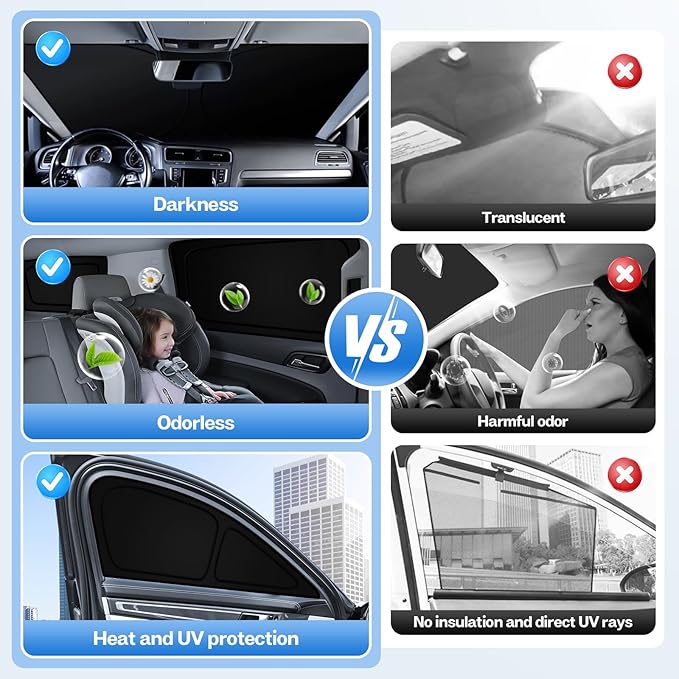 T TGBROS Windshield Sun Shade for Toyota Venza 2021-2024 Accessories Front Windshield Sun Shade Foldable Sunshade Protector Sun Shield Sun Visor Protector Sunscreen Polyester Cover Block