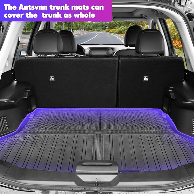 Fit for Nissan Rogue 2020-2014 Cargo Mats, All-Weather Rear Trunk Mat Rear Seat Cargo Cover Liners Protector for 2014 2015 2016 2017 2018 2019 2020 Nissan Rogue Accessories