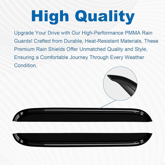 Window Guards Compatible with 2018-2024 Chevy Equinox Car Window Rain Guard