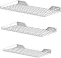 TORACK Wall-Mounted Storage Shelves, Mixed-Size Garage Wall Shelving for Closet & Laundry Room, Heavy-Duty Floating Shelf Holds Up to 65 lbs(White)