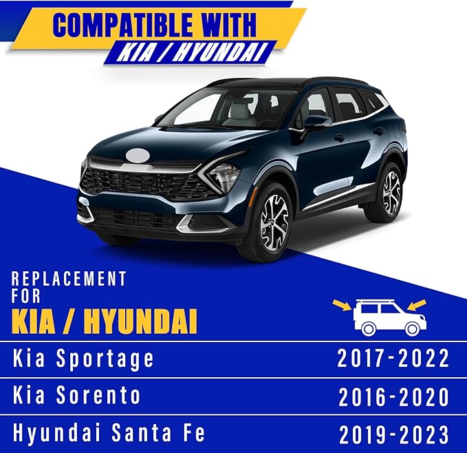 3 wipers Replacement for 2017-2022 KIA Sportage/2019-2021 2022 2023 Hyundai Santa Fe, Windshield Wiper Blades Original Equipment Replacement - 26"/16"/11" (Set of 3) U/J HOOK