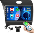 [4G+64G] Android 15 Car Stereo for Kia Cerato K3 Forte 2013-2018 with Wireless Carplay Android Auto, 9 Inch HD Touch Screen with WiFi GPS Bluetooth5.0 FM/RDS Radio 32EQ SWC Backup Camera MIC