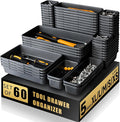 [60 PCS Upgraded] Tool Box Organizer Tray, Toolbox Desk Drawer Organizer, Tool Box Tray, Toolbox Organization Storage for Rolling Tool Chest (60 PCS)