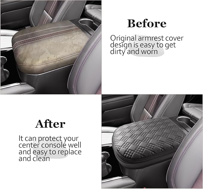 SKTU 2025 Chevy Tahoe Center Console Cover for 2025+ Chevrolet Tahoe/Suburban Armrest Cover 2025 Chevy Tahoe/Chevy Suburban Seat Box Cover 2025 Chevy Tahoe Accessories Center Console Cushion