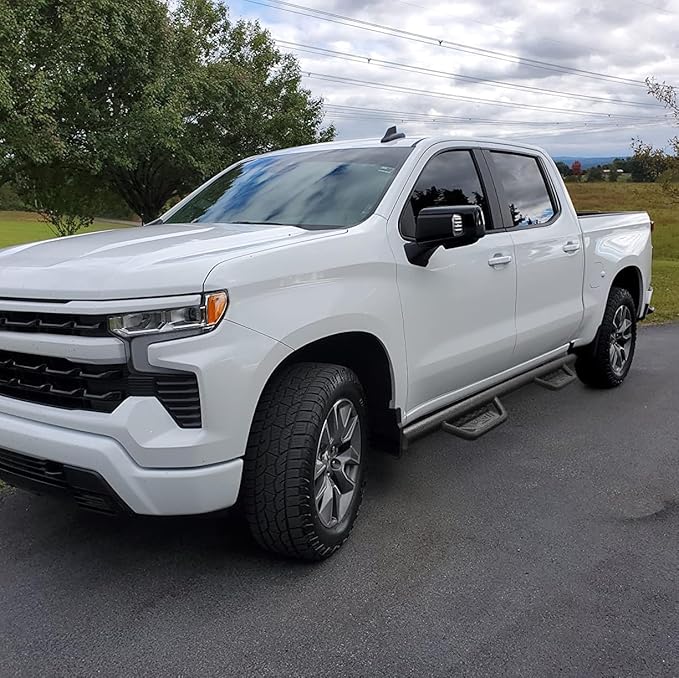 BINARY STAR Running Boarads Compatible with Vehicle 2022-2025 Toyota Tundra CrewMax Cab, 5.5 Inch Drop Down Tundra Side Steps, One-Piece Design Step Bars Made with Carbon Steel.