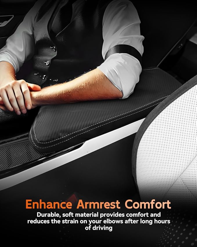 CDEFG for Kia EV6 2022-2025 Center Console Cover Armrest Box Cover for EV6 (Light, Light Long Range, Wind, GT-Line, GT) 2022 2023 2024 2025 Accessories Arm Rest Protector Carbon Fiber