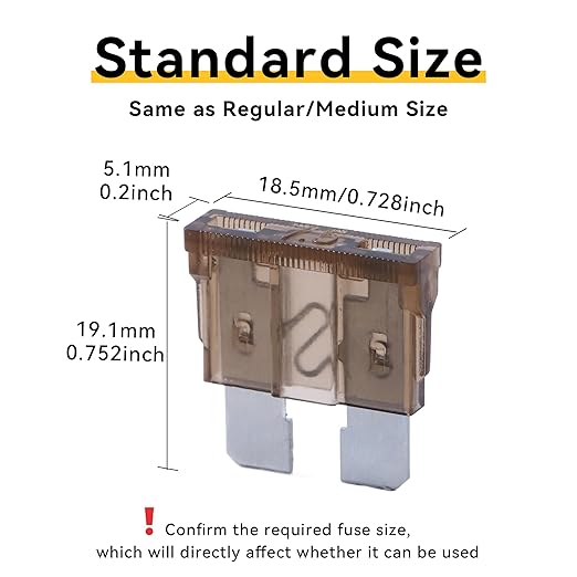 100 Pack Auto Fuses 7.5 AMP ATC/ATO Standard Regular Fuse Blade 7.5A Car Truck Boat Marine RV