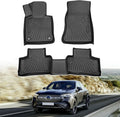 Powerty Floor Mats for 2023 2024 2025 Mercedes Benz GLC丨GLC 300丨GLC 350e丨4Matic Accessories All Weather Floor Liner 3D TPE 1st & 2nd Row Floor Mat Heavy-Duty Floor Liners