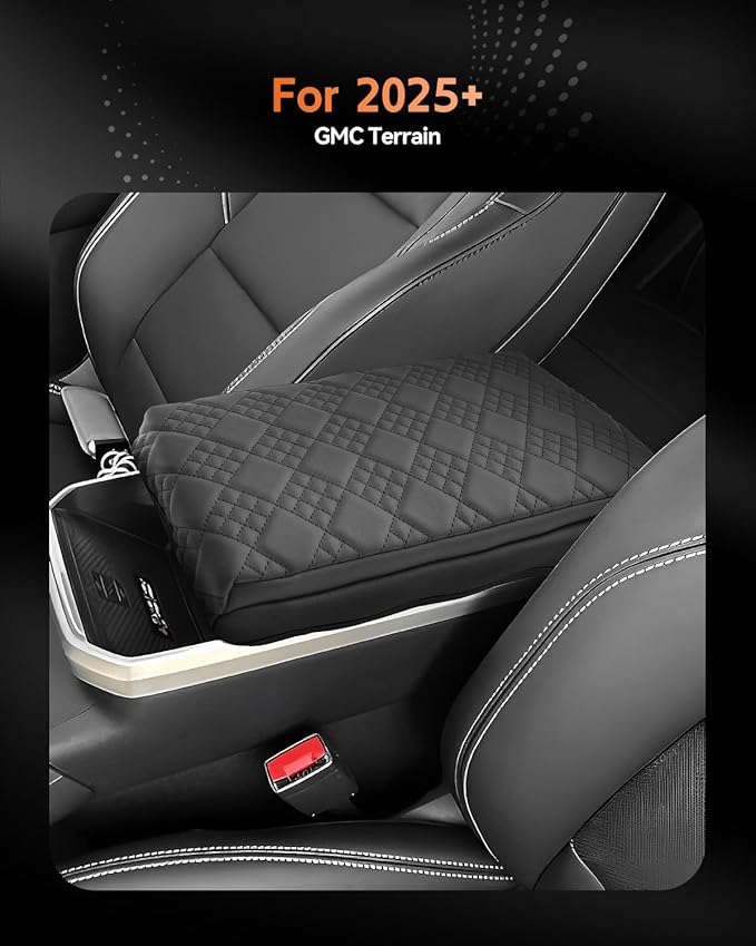 CDEFG for 2025 2026 GMC Terrain Center Console Cover Armrest Box Cover Terrain (Elevation, AT4, Denali) Accessories Console Arm Rest Protector Thickened