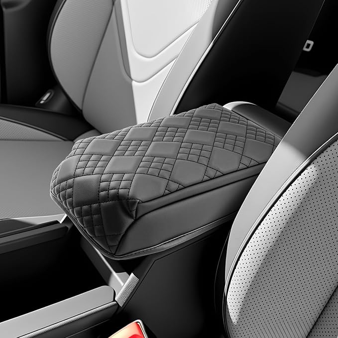 SKTU for 2025 VW Tiguan Center Console Cover for 2025+ Volkswagen Tiguan (S/SE/SE R-Line Black/SEL R-Line) Armrest Cover VW Tiguan 2025 Accessories 2025 Tiguan Console Cushion (Thickened)