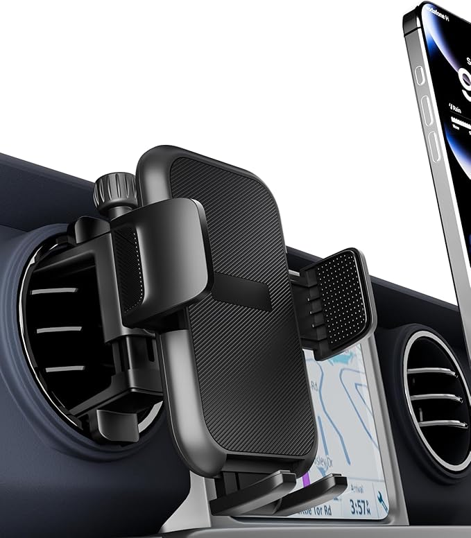 Round Vent Car Phone Holder for Jeep Wrangler JL(2018-2025) Gradiator (2020-2024) Compass (2009-2016) [Thick Case Friendly] Air Vent Car Mount for All Smartphone 4-7.2 inch