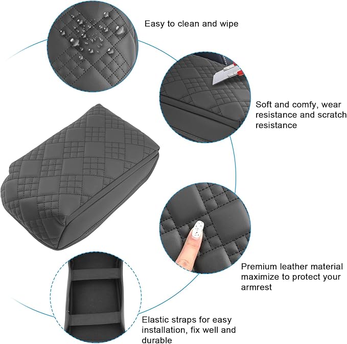 SXCY for 2025 VW Tiguan Armrest Cover Pad for 2025 Volkswagen Tiguan Accessories 2025 Tiguan Center Console Cover 2025 Tiguan Middle Console Cover Add Soft Cotton Cushion (Added-Pad)