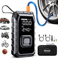 Tire Inflator Portable Air Compressor,65W Fast Charge 180PSI Cordless Electric Air Pump with Digital Pressure Gauge,Jump Starter Auto-Off for Car Bicycle Ball Inflatable,Battery Booster with Light