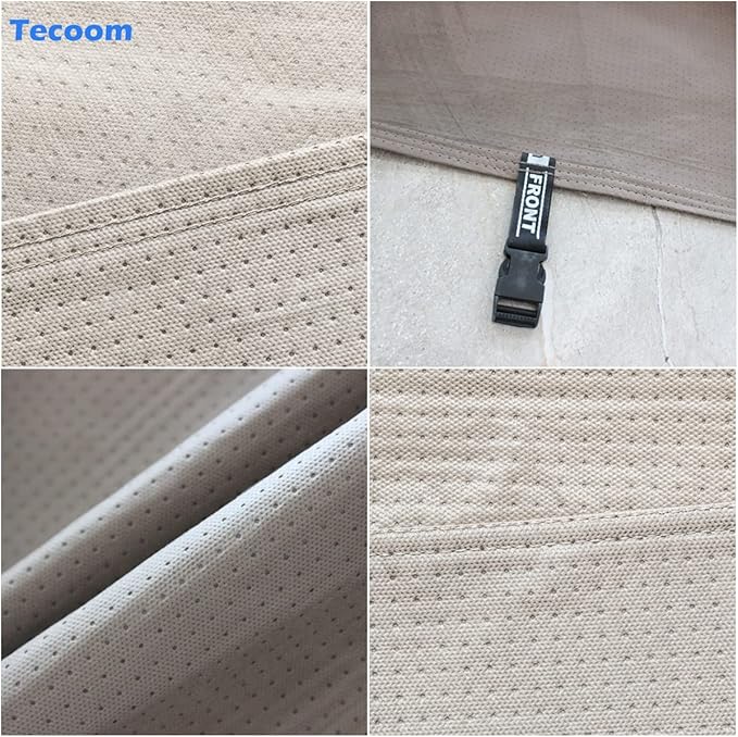 Tecoom Thick Shell Super Breathable Waterproof Windproof Snow Sun Rain UV Protective Outdoor All Weather SUV Car Cover Fit 206-215 Inches Full-Size SUV