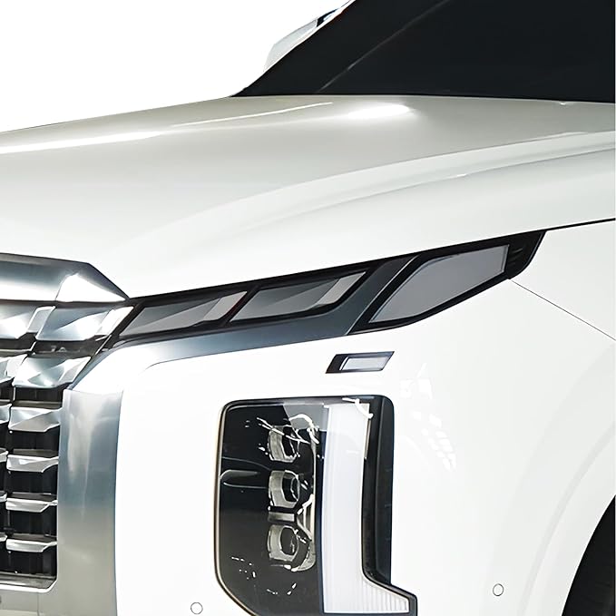 BOGAR TECH DESIGNS Full Headlight Head Light Tint Kit Compatible with Hyundai Palisade 2023-2025, Light Smoke