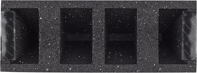 Rubberific Heavy Duty Rubber Parking Stop Durable Easy to Install Reflective Parking Curb Garage Car Stopper for Indoor and Outdoor Use (4 Pack)