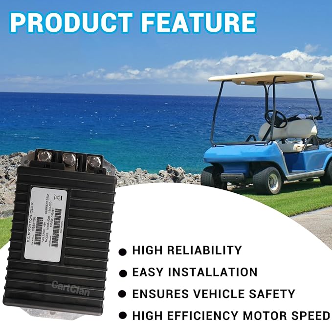 48V 250A Club Car DC Motor Controller, Golf Cart DC Motor Controller Speed Controller Suitable for Club Car Precedent/DS Golf Carts