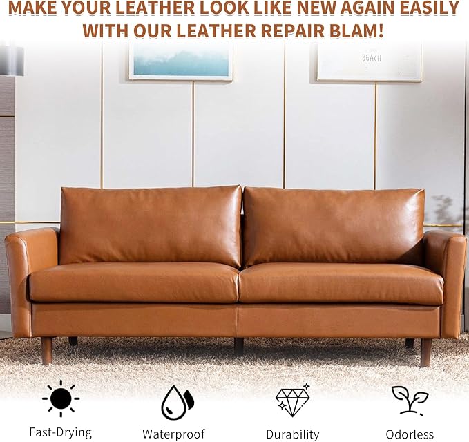 Light Brown Leather Recoloring Balm with 100ml Mink Oil,Leather Couch Scratch Remover,Leather Repair kit for Vinyl Furniture and Car Interior,Leather Dye Paint,Mink Oil for Leather