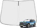 Windshield Sun Shade for 2024-2025 2026 Toyota Land Cruiser Prado 250 Accessories Thicken 6-Layer Front Window Sunshade Cover Sun Visor Protector Foldable Block UV Rays Keep Vehicle Cool