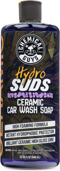Chemical Guys HydroSuds Ceramic SiO2 Shine High Foaming Car Wash Soap (Works with Foam Cannons, Foam Guns or Bucket Washes) for Cars, Trucks, Motorcycles, RVs & More, 32 fl oz, Berry Scent - CWS21232