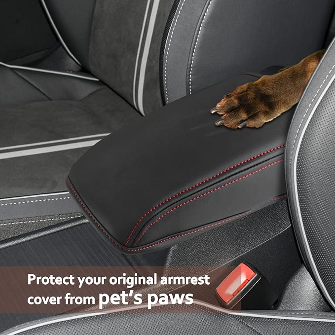SKTU for 2013-2019 Volkswagen VW Golf 7 MK7 MK7.5 Central Console Armrest Rest Pad 2019 Golf 7 MK7 MK7.5 Center Console Seat Box Cover Protector Automotive Car Center Console Soft Cushion