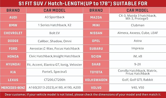 Hatchback Car Cover All Weather Protection with Red Stripe Design,Small SUV Car Cover Universal Fit Nissan Leaf, Honda Civic Hatchback, Mazda 3 Hatchback, VW Golf, Toyota Corolla Hatchback