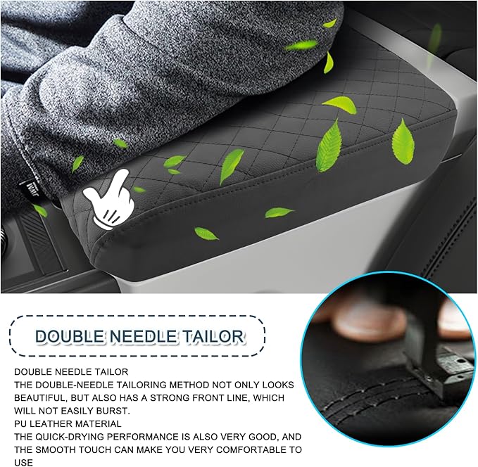 Ruiya Hummer EV Armrest Cover,for Hummer EV Accessories Center Console Cover Soft Comfy Thicken Armrest Lid Cover Compatible with 2022 2023 2024 2025 2026 Hummer EV Pickup/SUV