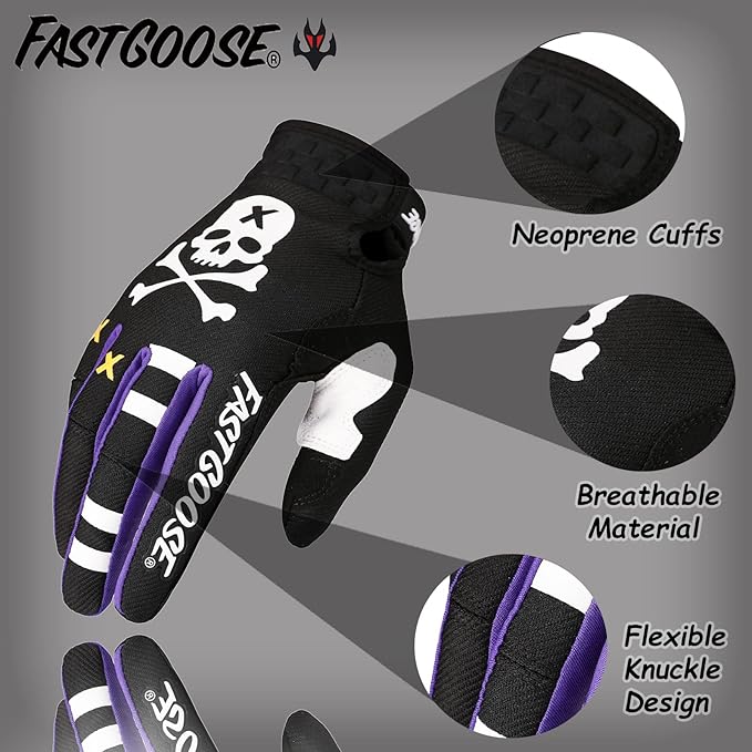 Dirt Bike Motorcycle Gloves - Motocross, Motorbike & ATV Off Road Racing Sports Cycling Gloves