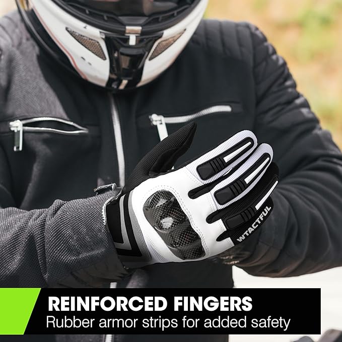 WTACTFUL Lightweight Motorcycle Gloves for Men, Touchscreen Summer Breathable Gloves for Motocross Casual Riding
