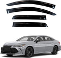 KPY Window Visor Compatible with Toyota Avalon 2019-2022, 4PC Rain Guard Side Window Vent Deflectors Tape-On Style, 2019 2020 2021 2022