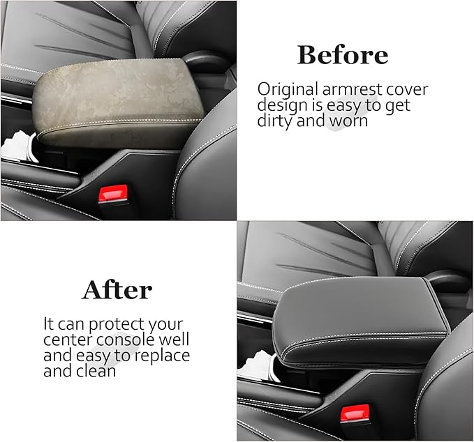 SKTU for 2025 VW Tiguan Accessories Center Console Cover for 2025+ Volkswagen Tiguan (S/SE/SE R-Line Black/SEL R-Line) Armrest Cover 2025 Tiguan Accessories 2025 Tiguan Console Cushion (Thickened)