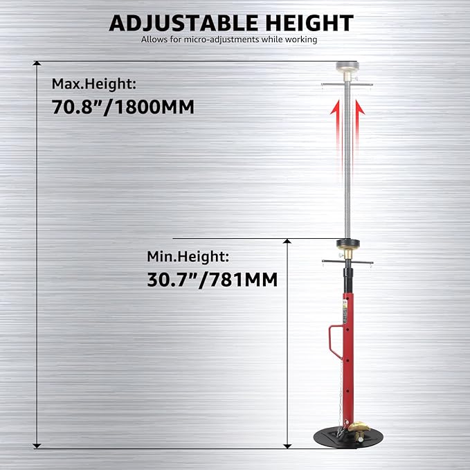 BESTOOL 1-Ton (2000Ibs) Underhoist Support Stand with Handle, Adjustable Height 30.7'' to 70.8'', Multi-Functional Topped Adapter, Easy Switching, Supporting Vehicle Components（US Patented）