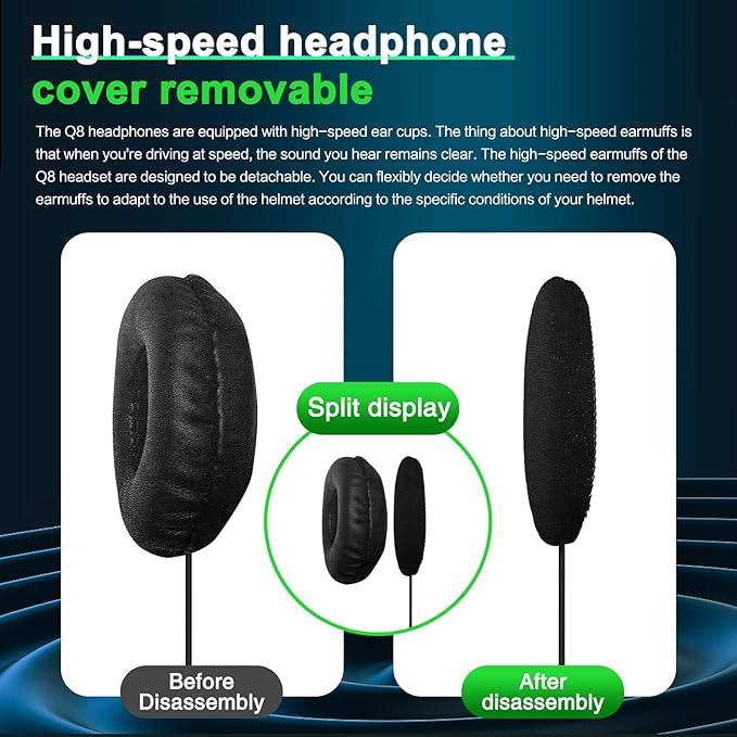 Mesh 3.0 Motorcycle Bluetooth Headset, 6 Riders Group V5.1 Helmet Bluetooth with Music Sharing and CVC Noise Cancellation, IP67 Waterproof Helmet Intercom Communication System(2 Pack)