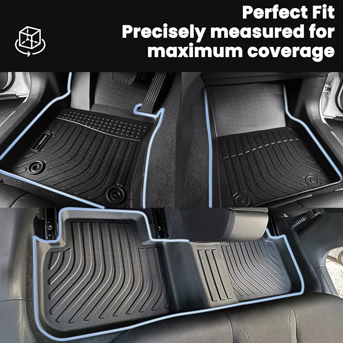 AUXKO All Weather Floor Mats for Honda Civic 2022-2025 2026 Sedan Hatchback Si(Include Sport|2nd Row with&w/o USB Port|Not for Hybrid) Acura Integra 2023-2025 Liners All Season Odorless Anti-Slip