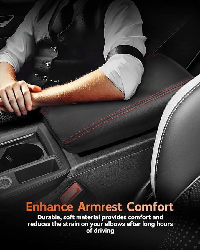CDEFG for Audi Q3 2019-2025 Center Console Cover Armrest Cover for Q3 (Premium, Premium Plus) 2020 2021 2022 2023 2024 2025 Accessories Console armrest Protector