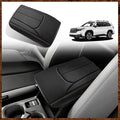 Muslogy Center Console Cover Compatible with Subaru Forester 2025 Accessories Armrest Cover Lid Cushion Protector Anti-Scratch Vegan Leather Extra Soft (Black/Brown Stitching)