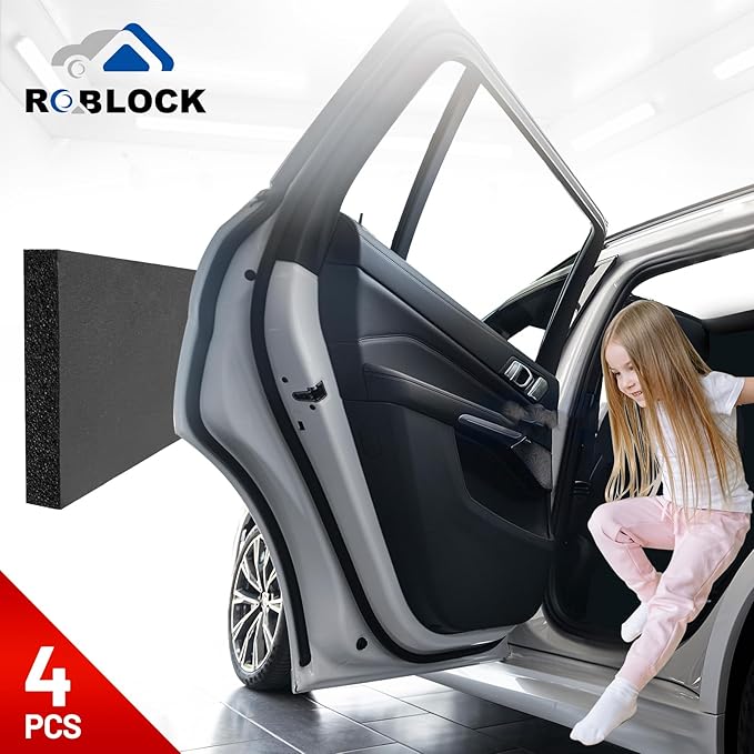 ROBLOCK 4 PCS Garage Wall Protector 17.5x4 inch, Self Adhesive Garage Wall Protector for Car Doors, Durable Foam Padding Wall Guard, Waterproof Car Door Protector, Easy Setup Wall Bumper Guards