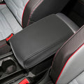 SXCY for 2024 VW Tiguan Armrest Cover for Volkswagen Tiguan 2024 Accessories 2018-2022 2023 2024 Tiguan Center Console Cover 2024 Tiguan Middle Console Cover (Black Leather Cover)