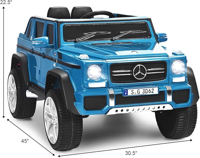 HONEY JOY Ride On Truck, Licensed Mercedes-Benz Maybach G650 Battery Powered Ride On Toys Car w/Remote Control, LED Lights, Music, Slow Start, 12V Electric Cars for Kids, Gift for Boys Girls (Black)