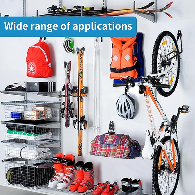Garage Storage Utility Hooks，Garage Garden Tool Organizer，Steel Wall Mount Hooks, Large Garden U Hooks （2 Pack）