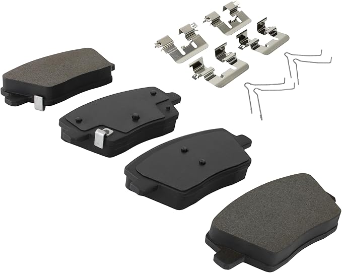 Premium Semi-Metallic Rear Brake Pads (1001-2212M) Compatible with Hyundai Elantra 2022-2023, Hyundai Elantra N 2022-2022, Hyundai Kona N 2022-2023, Hyundai Veloster N 2019-2022
