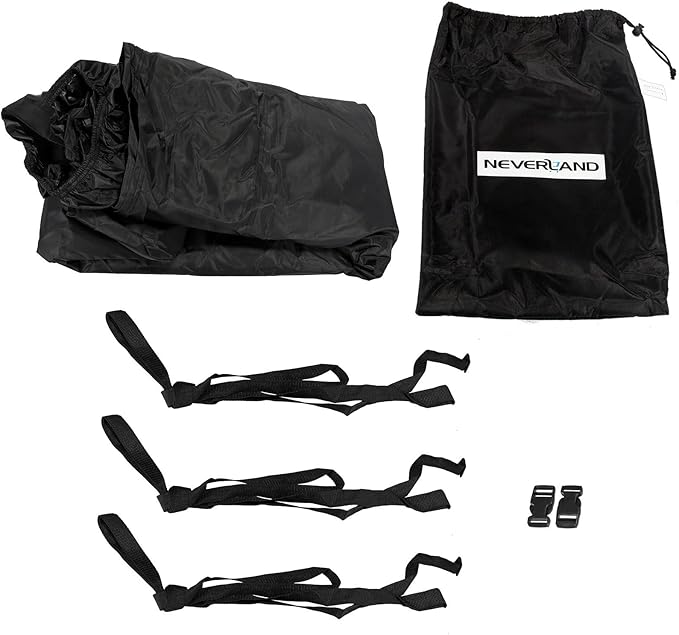 NEVERLAND UTV Cover Heavy Waterproof Denier Oxford Cloth for Polaris RZR Yamaha Can-Am Defender Kawasaki Ranger Cover 4-6 Passenger Black