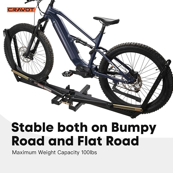 MagRack X1 Hitch 1 Ebike Rack, 100 lbs Capacity Electric Bike Carrier with 2 Arms, Foldable Bike Racks for Tow Hitch Up to 3.5-in Fat Tire 2" Receiver w/Lock