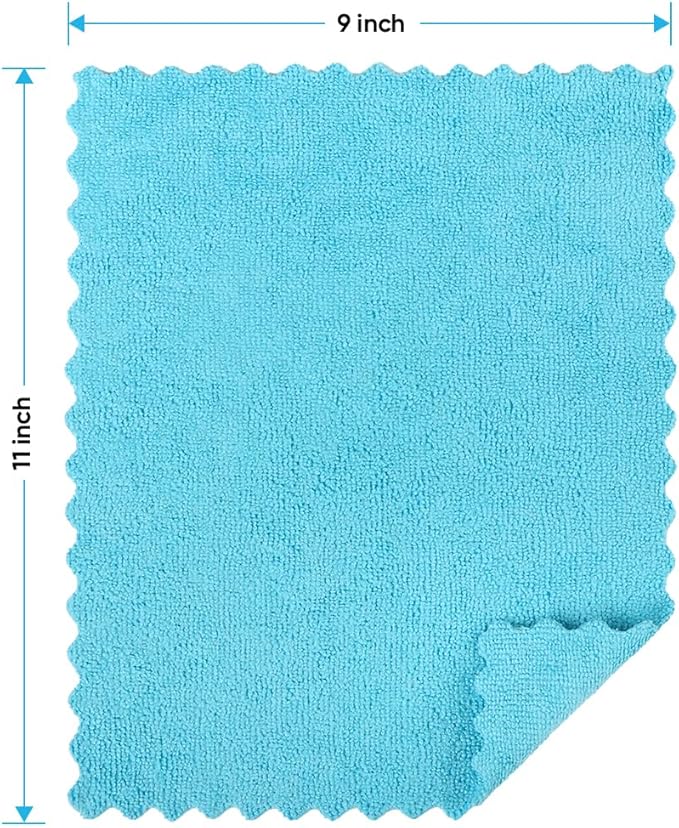 HOMEXCEL Microfiber Cleaning Cloths, 24 Pack Cleaning Rags for Kitchen, Lint Free, Scratch-Free, Highly Absorbent, and Reusable Cleaning Towels for House, Window and Glass, Cars, 11X9 inch
