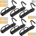 JEUIHAU 6 Pack Bike Rack Garage Wall Mount, Vertical Bike Hooks, Heavy Duty Bike Hanger with Non-Reversible Hooks, Bicycle Vertical System with Screws, for Indoor, Garage, Shed Bike Storage